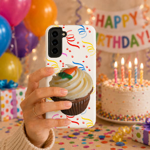 Karottenkuchen-Cupcake & Konfetti Samsung Galaxy Hülle