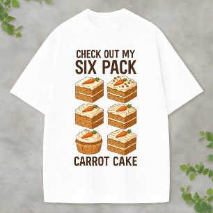 Karottenkuchen-Liebhaber-Tee Sweet Six Pack Parodi T-Shirt