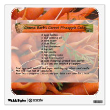 Karottenkuchen-Rezept-Wand-Abziehbild