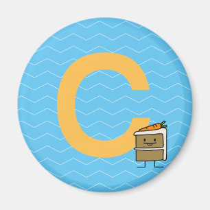 Karottenkuchen-Scheibehäschenzähne, die Nachtisch Magnet