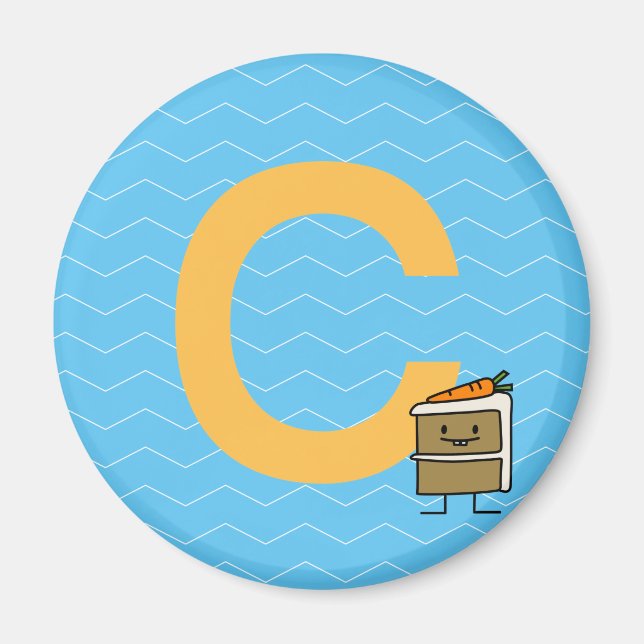 Karottenkuchen-Scheibehäschenzähne, die Nachtisch Magnet (Vorne)