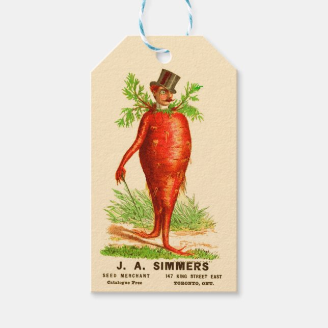 Karottenmann Geschenkanhänger (Vorderseite)