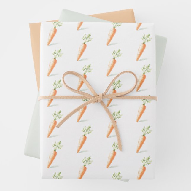 Karottenpapppapier Geschenkpapier Set (Beispiel)