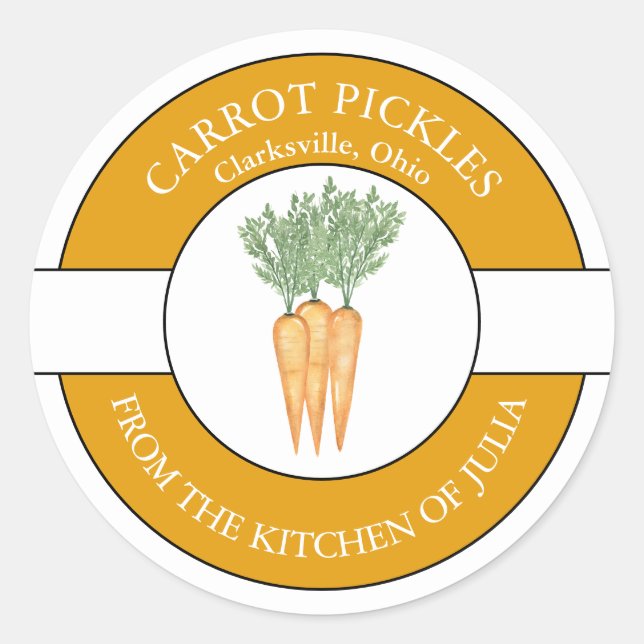 Karottenpflücketikett Runder Aufkleber (Vorderseite)