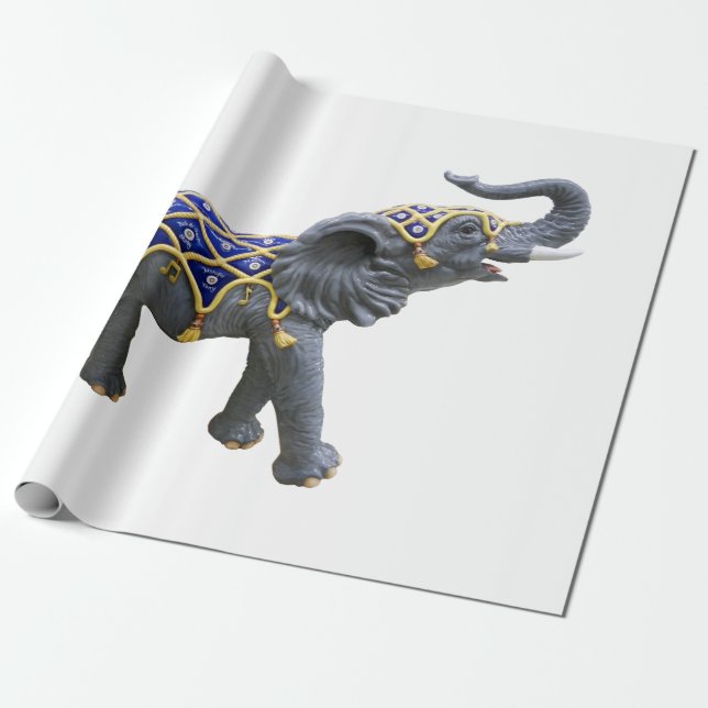 Karousel Animal Elephant Foto Stationery Geschenkpapier (Ungerollt)