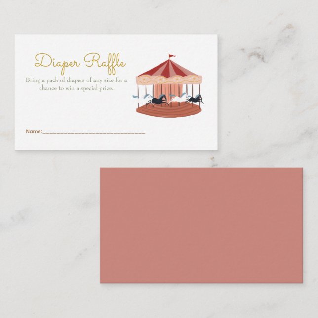 Karousel Baby Diaper Umschließungskarte Begleitkarte (Vorne/Hinten)