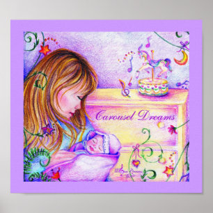Karousel Dreams 11.09" x 10" Value Poster (Matte)