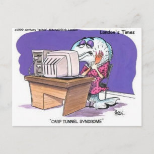 Karpaltunnelsyndrom Lustige Cartoon Geschenke & T- Postkarte