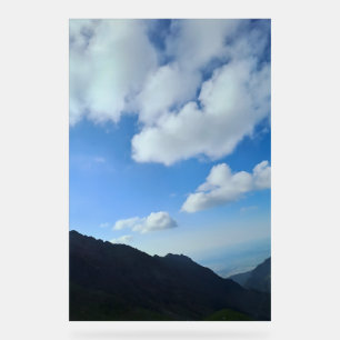 Karpaten-Blauhimmel-Gipfel – Rumänien Bergkunst Acrylschild
