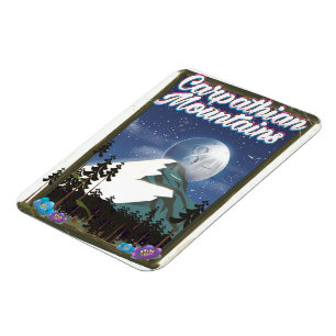 Karpaten-Gebirge Reiseplakat Magnet