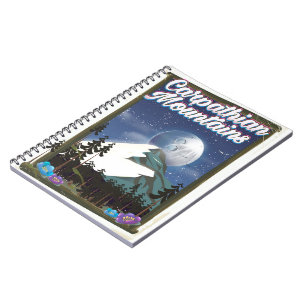 Karpaten-Gebirge Reiseplakat Notizblock