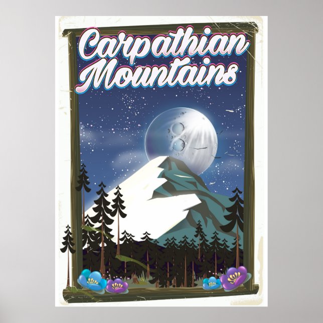 Karpaten-Gebirge Reiseplakat Poster (Vorne)
