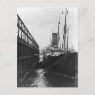 Karpaten im Dock in New York 1912 Postkarte