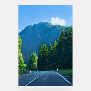 Karpatenwaldstraße – Rumänien Bergdruck Acrylschild