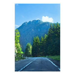 Karpatenwaldstraße – Rumänien Bergdruck Fotodruck