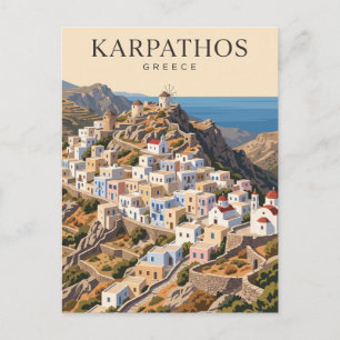 Karpathos Olympos Griechenland Postkarte