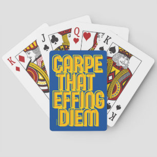 KARPE, DAS FLIESEN DIEM lustige latin Zitat Spielkarten