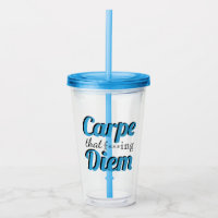 Karpe Diem Profanity Quote Blaue Typografie