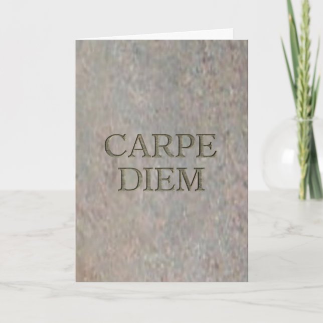 Karpe Diem Stone Grußkarte Karte (Vorderseite)