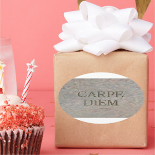 Karpe Diem Stone oval große Aufkleber