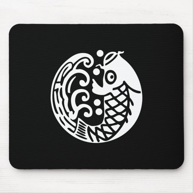 Karpfen mit Wellen Mousepad (Vorne)