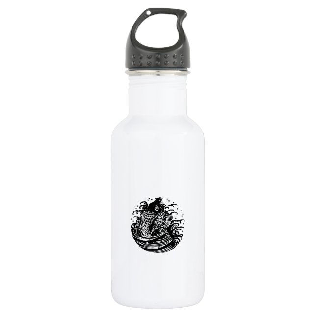 Karpfen und Wasser Trinkflasche (Vorderseite)