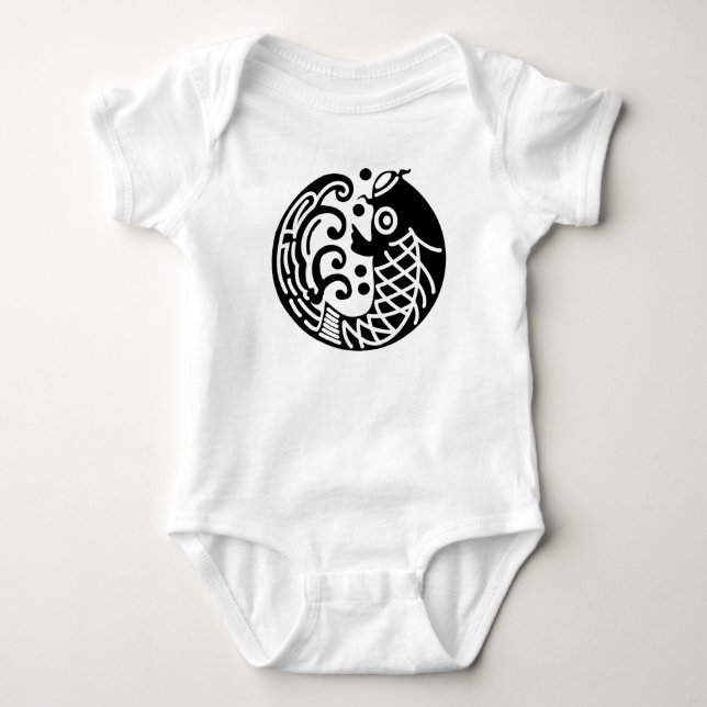 Karpfen und Welle Baby Strampler (Vorderseite)