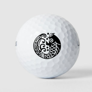 Karpfen und Welle Golfball