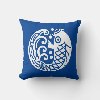 Karpfen und Welle Kissen