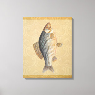 Karpfenfisch Fischmalerei Süßwasserzeichnung  Leinwanddruck