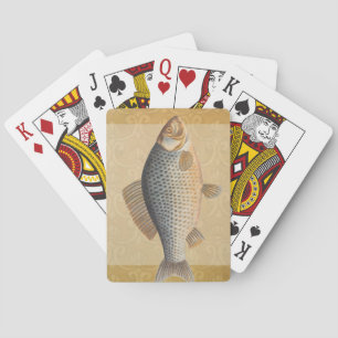 Karpfenfisch Fischmalerei Süßwasserzeichnung  Spielkarten