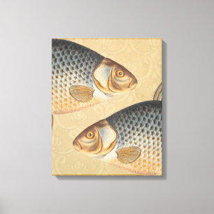 Karpfenfisch Malerei Süßwasser Zeichnung Leinwanddruck
