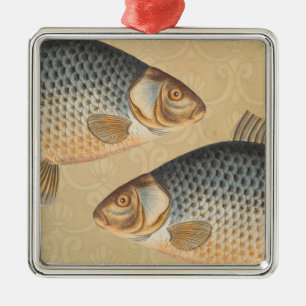 Karpfenfisch Malerei Süßwasser Zeichnung  Silbernes Ornament