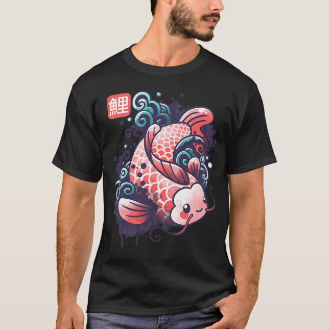 Karpfenfisch Wasserfarbe T-Shirt (Vorderseite)