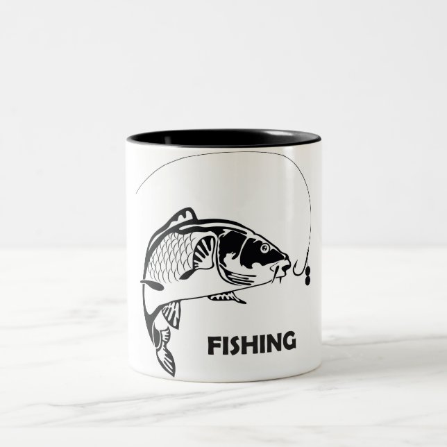 Karpfenfischen-Tasse Zweifarbige Tasse (Mittel)