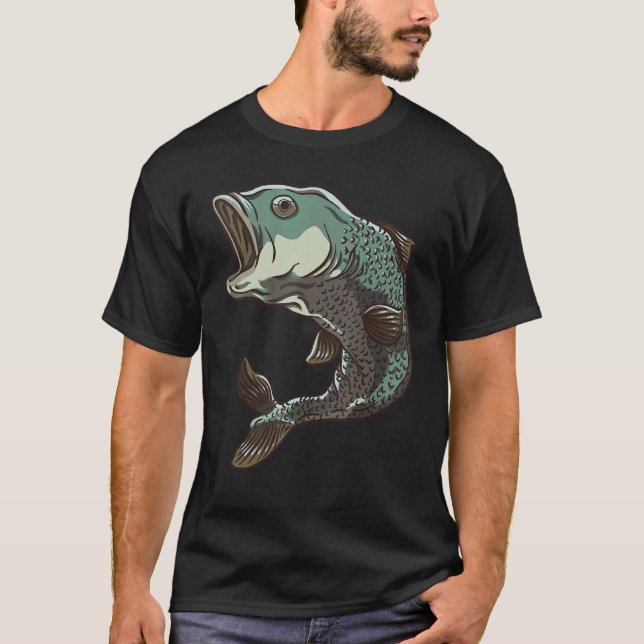 Karpfenfischer Angler 1 T-Shirt (Vorderseite)