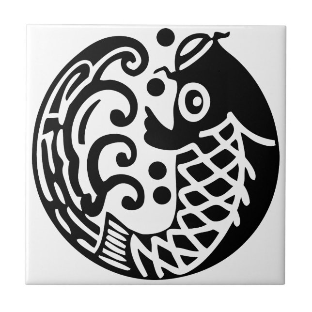 Karpfenwelle Fliese (Vorderseite)