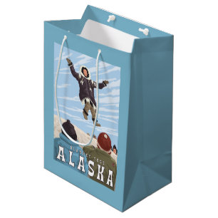 Karren, Alaska-Decken-Wurf-Vintage Reise Mittlere Geschenktüte