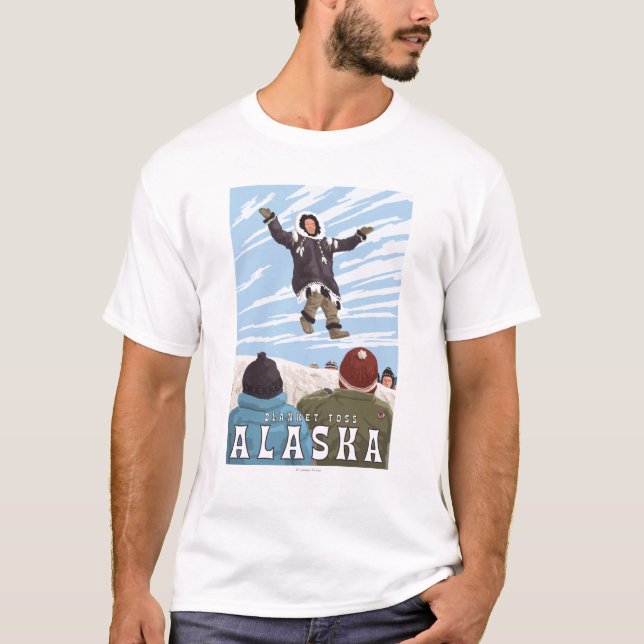 Karren, Alaska-Decken-Wurf-Vintage Reise T-Shirt (Vorderseite)