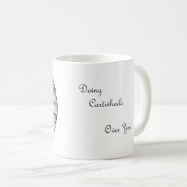 Karren über dir machen. kaffeetasse