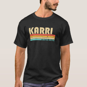 Karri Name Personalisiert Retro Vintage 80er 90er T-Shirt
