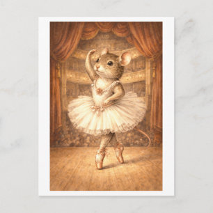 Karriere Maus als Ballerina Postkarte
