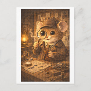Karriere Maus als Detektiv Postkarte
