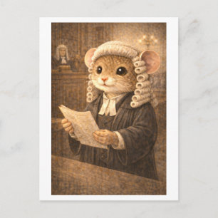 Karriere Maus als englischer Anwalt Postkarte