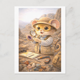 Karriere Maus als Geologe Postkarte