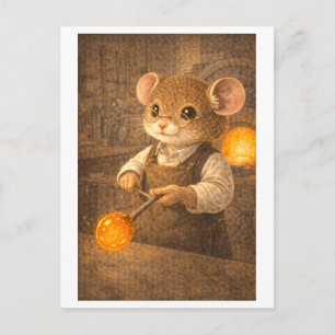 Karriere Maus als Glasbläser Postkarte