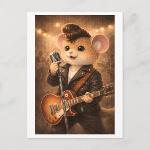 Karriere Maus als Rock- und Roll-Sänger Postkarte