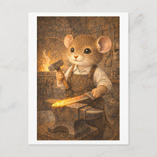 Karriere-Maus als Schmied Postkarte