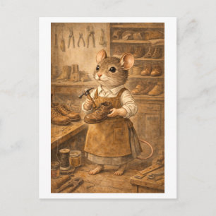 Karriere Maus als Schuhmacher Postkarte