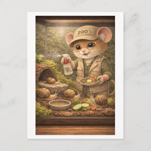 Karriere Maus als Tierpfleger Postkarte